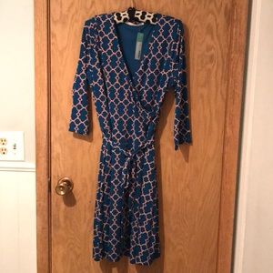 Beautiful teal/green wrap dress